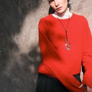 H&M Red Cashmere Sweater Size M